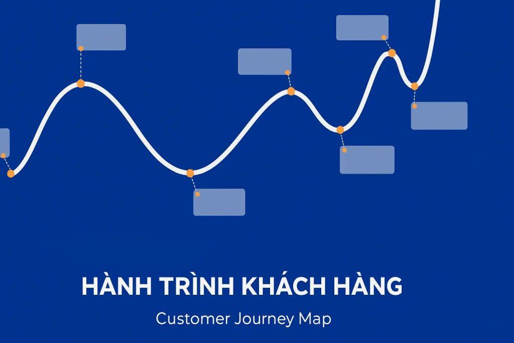 Bản đồ hành trình khách hàng minh họa từng điểm chạm trong trải nghiệm mua hàng