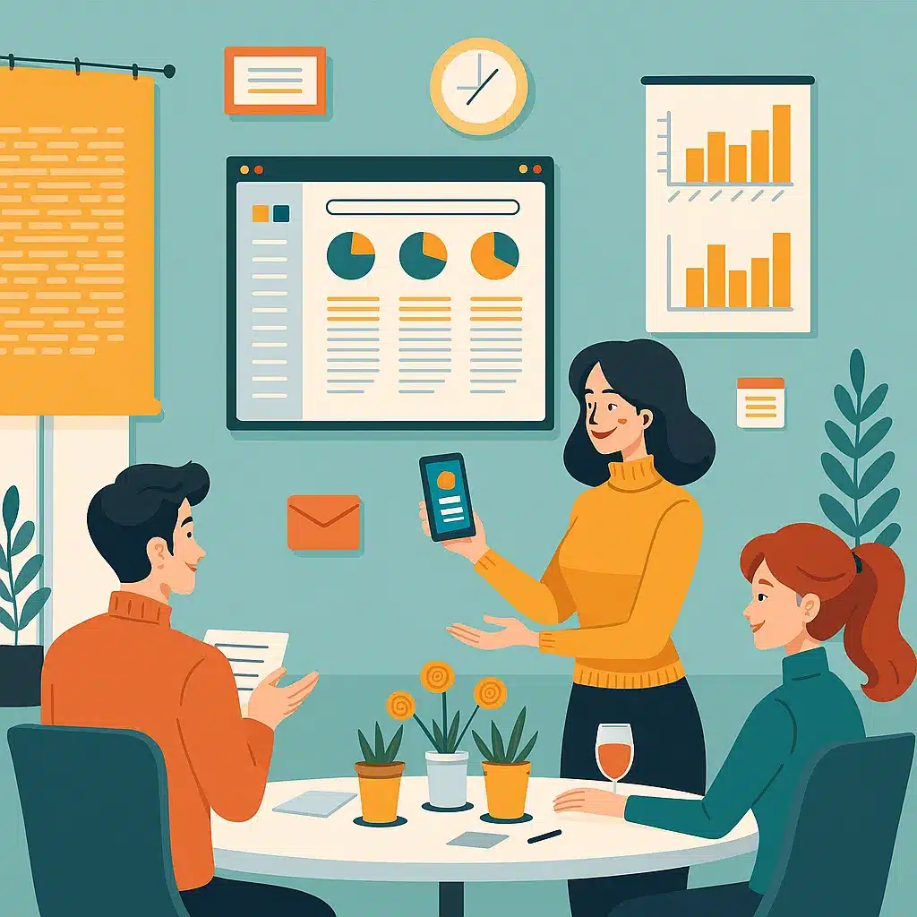 Minh họa người đang dạy học online kiếm tiền qua khóa học trực tuyến.