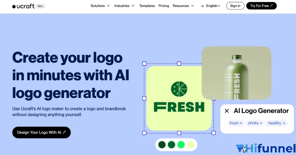 Ucraft Logo Maker – công cụ tạo logo tối giản, dễ sử dụng