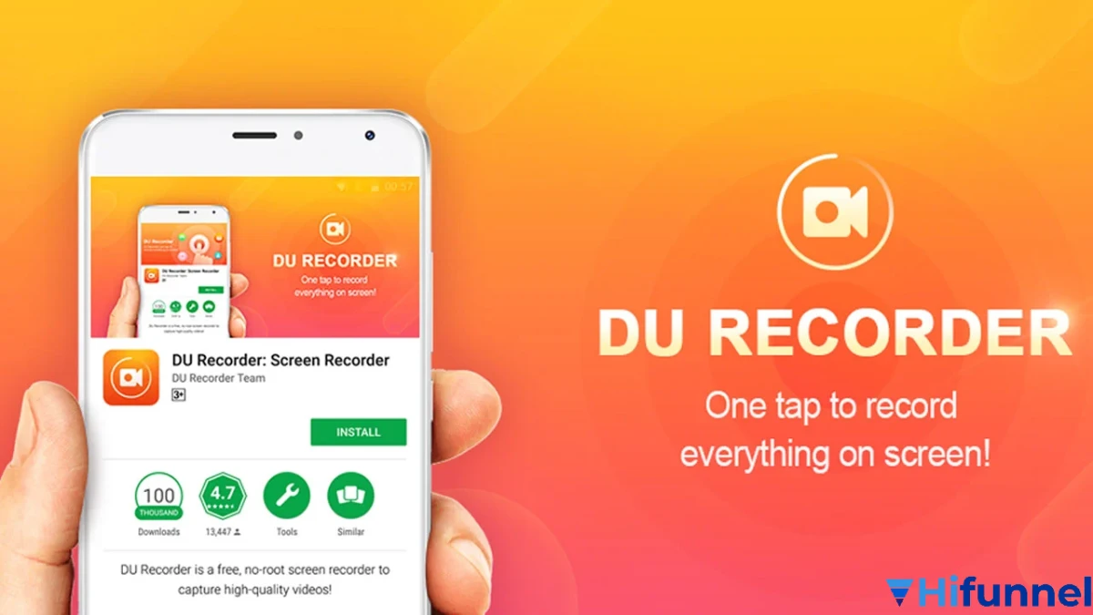 DU Recorder - Phần mềm quay video màn hình điện thoại miễn phí cho Android và iOS, hỗ trợ livestream và chỉnh sửa video