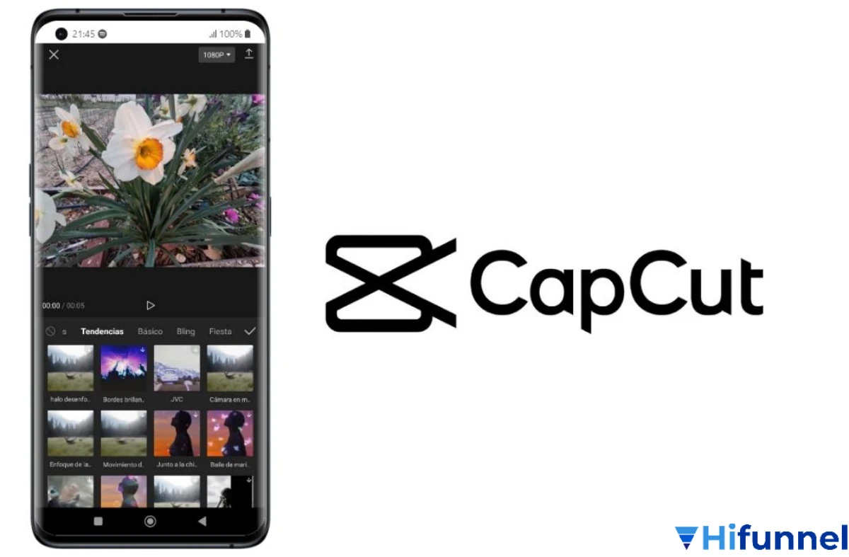 Giao diện CapCut Mobile