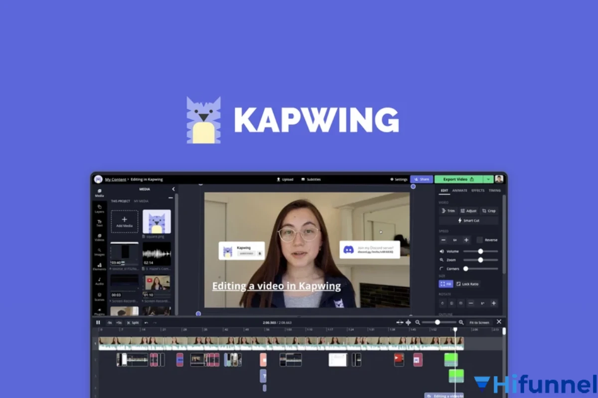 Kapwing – phần mềm chỉnh sửa video online miễn phí hỗ trợ phụ đề và dịch tự động