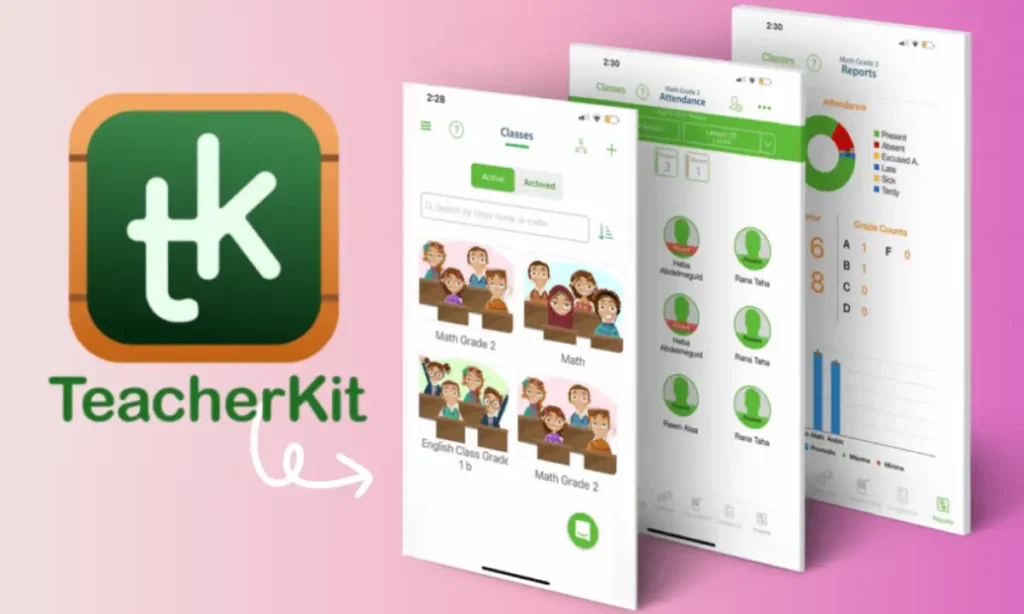 Giao diện phần mềm quản lý học sinh TeacherKit