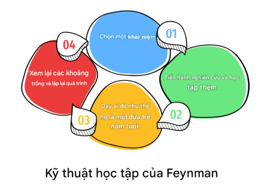 Sơ đồ minh họa lý do phương pháp học Feynman technique giúp bạn hiểu sâu và ghi nhớ lâu hơn