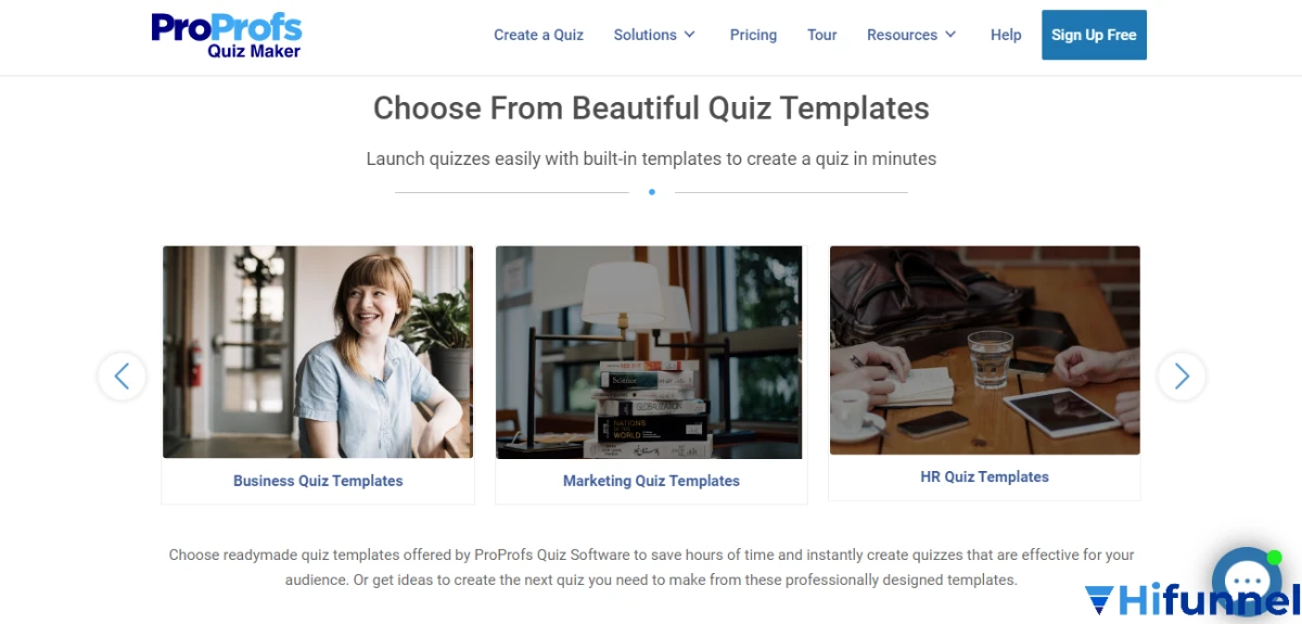 ProProfs Quiz Maker – công cụ tạo trắc nghiệm online với hơn 100 mẫu có sẵn