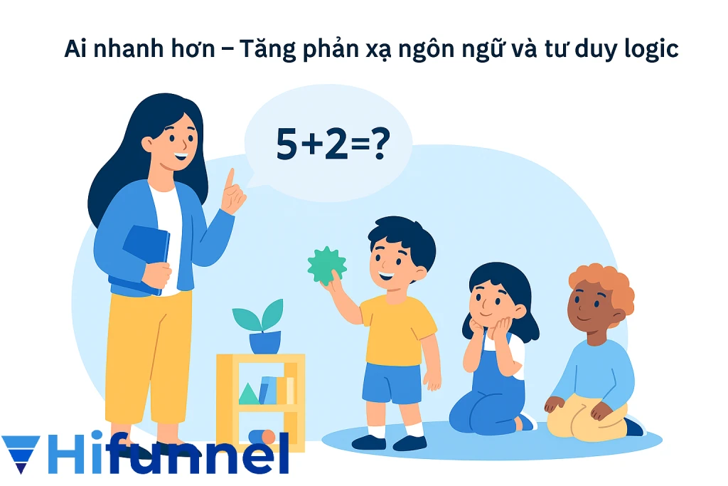 Trò chơi Ai nhanh hơn giúp trẻ tăng phản xạ trong lớp học online