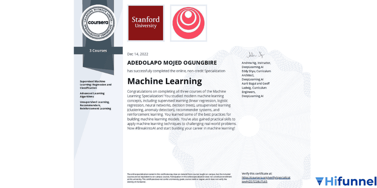 Stanford University – Machine Learning trên Coursera, khóa học AI nổi tiếng do Andrew Ng giảng dạy.