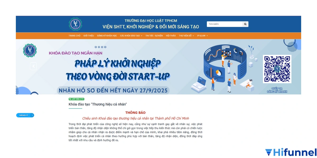 “Thương hiệu cá nhân” – Viện SHTT, ĐH Luật TP.HCM