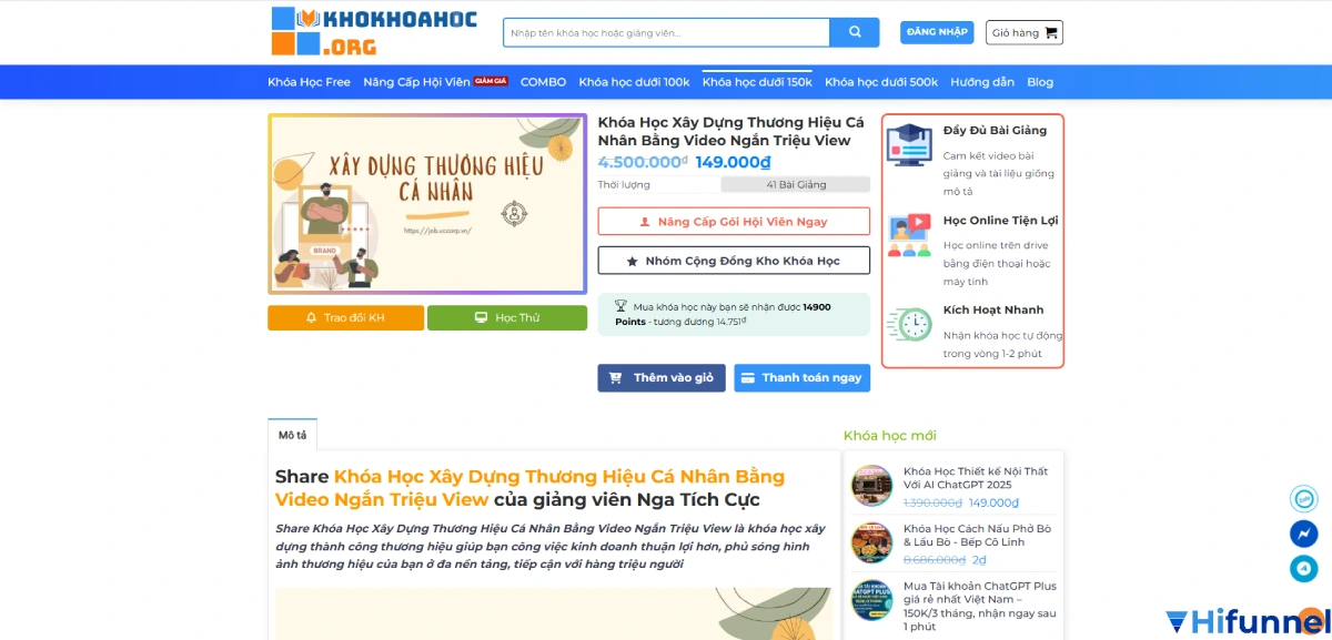 Xây dựng thương hiệu cá nhân bằng video ngắn – Kho Khóa Học