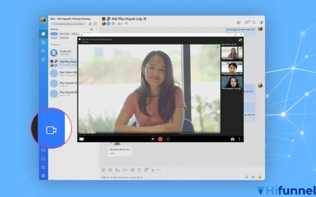 Giáo viên hướng dẫn cách học online qua Zalo với học sinh, chia sẻ màn hình và giảng dạy trực tuyến.