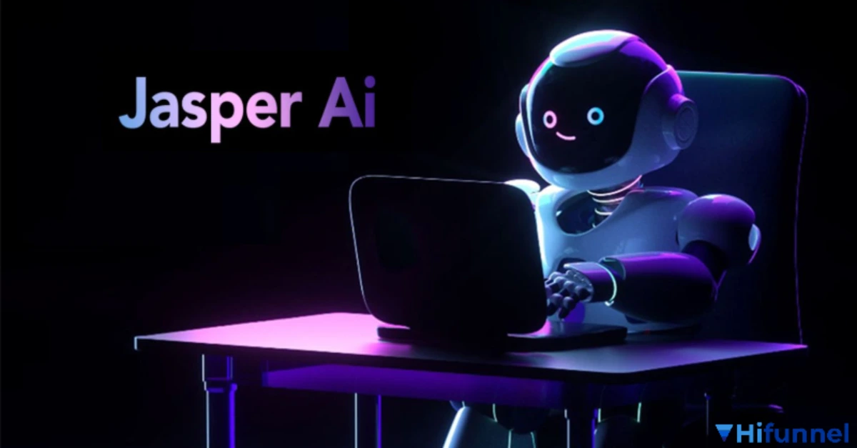 Minh họa cho công cụ Jasper AI – trợ lý viết học thuật chuyên nghiệp, giúp sinh viên tạo tiểu luận logic, có trích dẫn và giữ phong cách học thuật tự nhiên.
