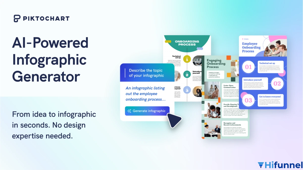 Giao diện Piktochart AI Infographic – nền tảng AI tạo infographic tự động
