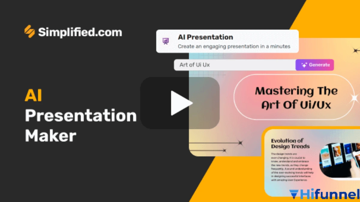 Giao diện Simplified AI Infographic Generator – công cụ AI tạo infographic và nội dung tự động