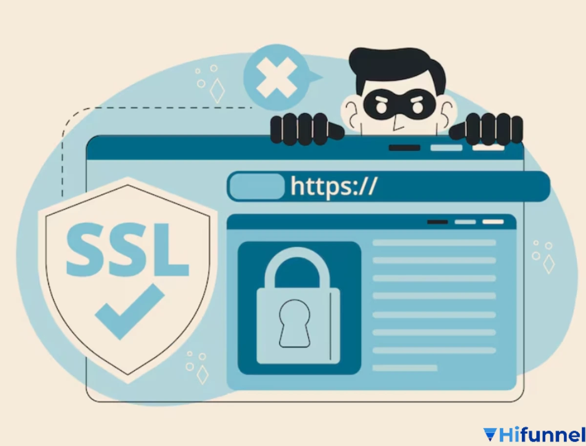 Bảo mật SSL trên Hifunnel giúp mã hóa dữ liệu video khi truyền tải, đảm bảo an toàn tuyệt đối cho khóa học online.