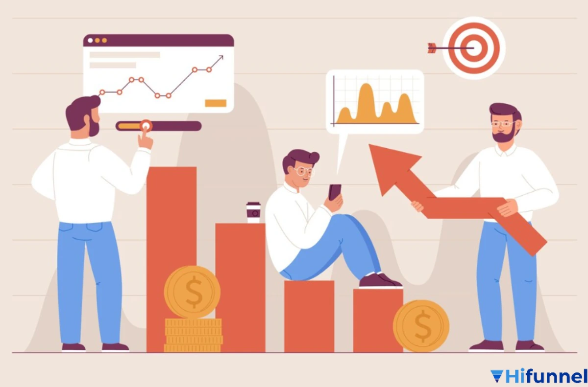 Hình minh họa khái niệm churn rate và cách khách hàng rời bỏ doanh nghiệp.