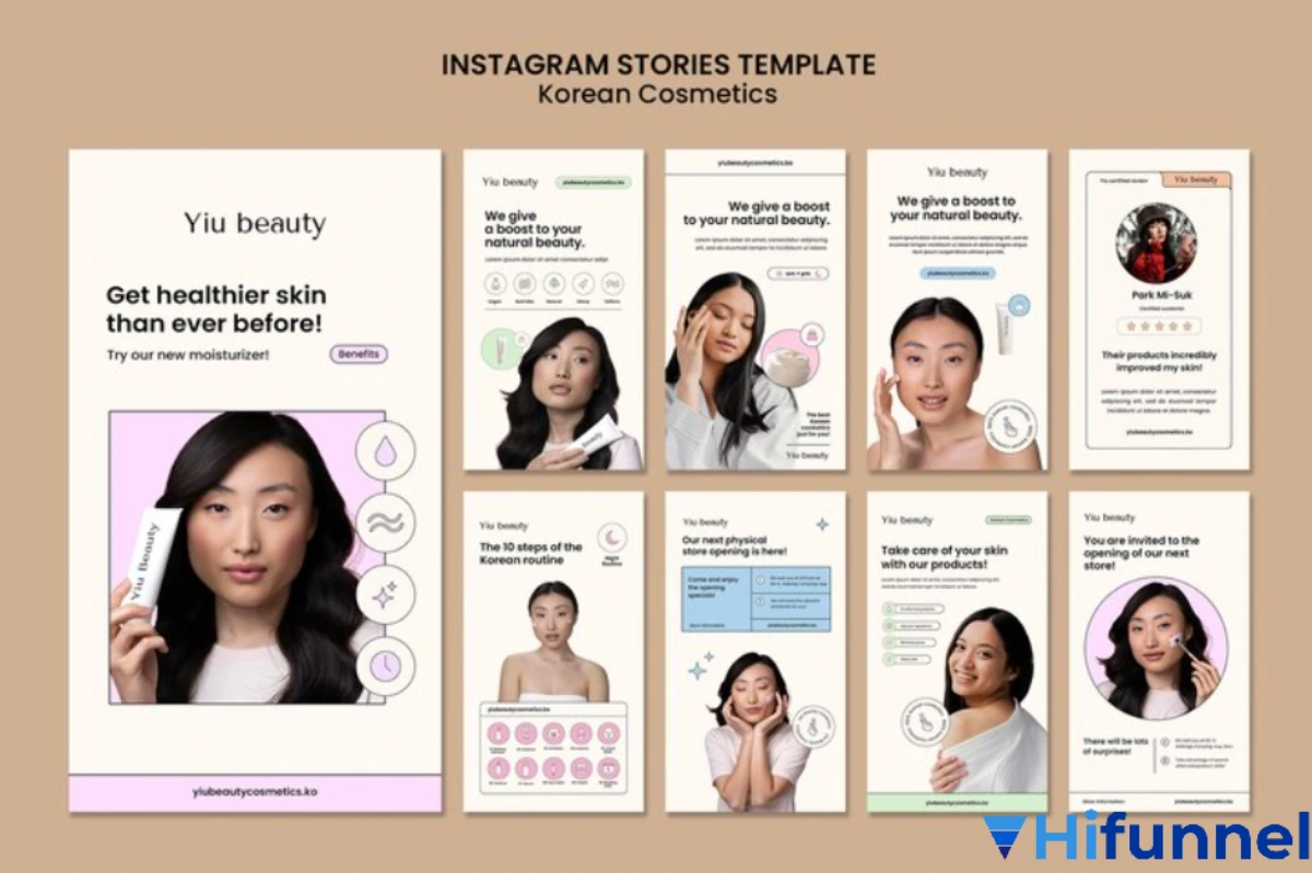 Bố cục trang link in bio Instagram hiệu quả với CTA, link phụ và social proof.