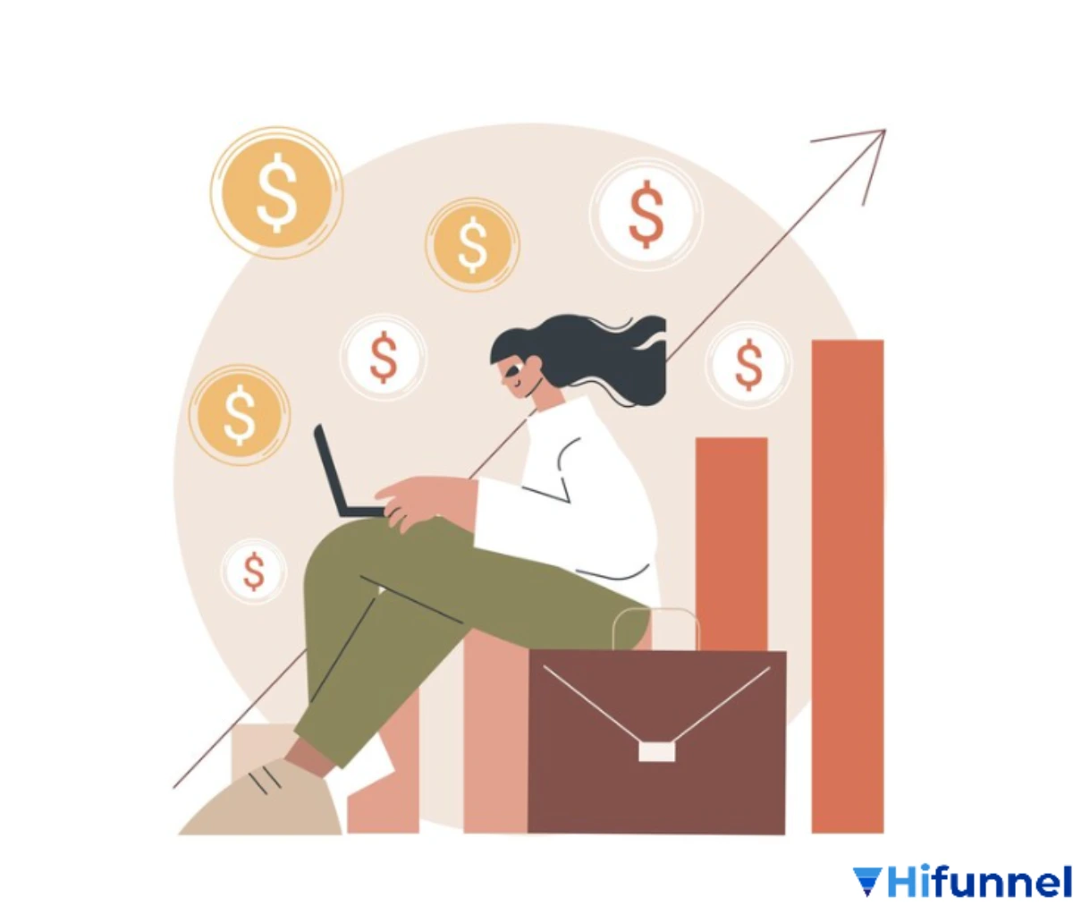Minh họa các lợi ích khi làm affiliate thông qua biểu tượng người sáng tạo nội dung.