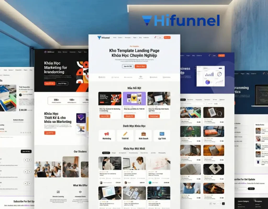 Tại Hifunnel, chúng tôi cung cấp thư viện mẫu Landing Page được tối ưu chuyên biệt cho ngành giáo dục