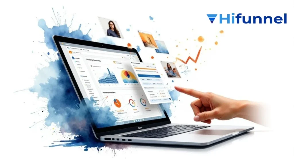 Hifunnel có một bảng điều khiển trung tâm, giúp bạn nhìn rõ mọi chỉ số từ lưu lượng truy cập, tỉ lệ thoát trang đến giá trị trung bình đơn hàng...
