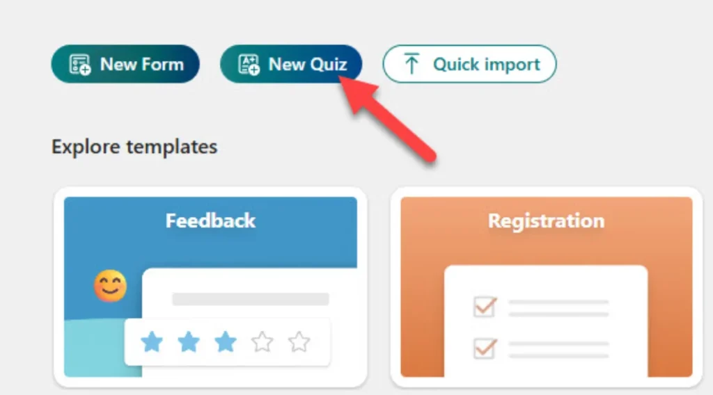 Microsoft Forms có giao diện đơn giản giúp thầy cô dễ dàng tạo quiz dạy học