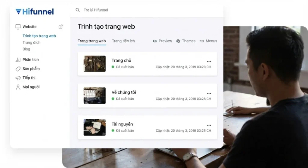 Nền tảng tạo web bán khóa học Hifunnel có giao diện tiếng Việt giúp vận hành nhanh hơn, giảm lỗi