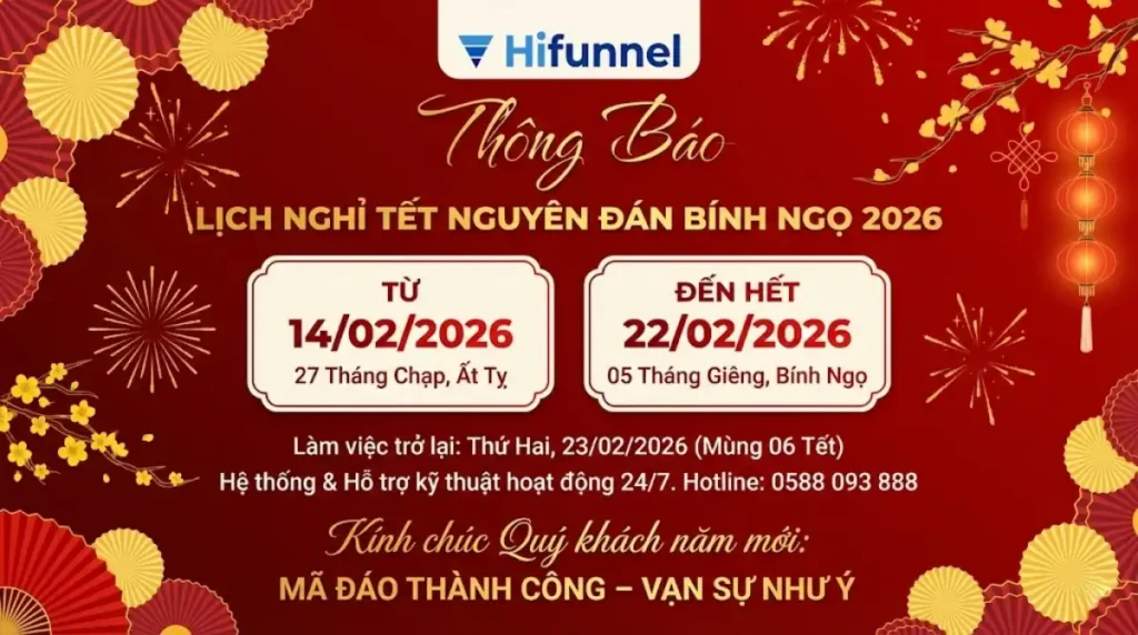 Thông báo lịch nghỉ Tết Hifunnel 2026