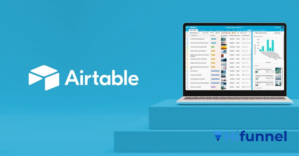 Giao diện phần mềm Airtable - công cụ lập kế hoạch nội dung