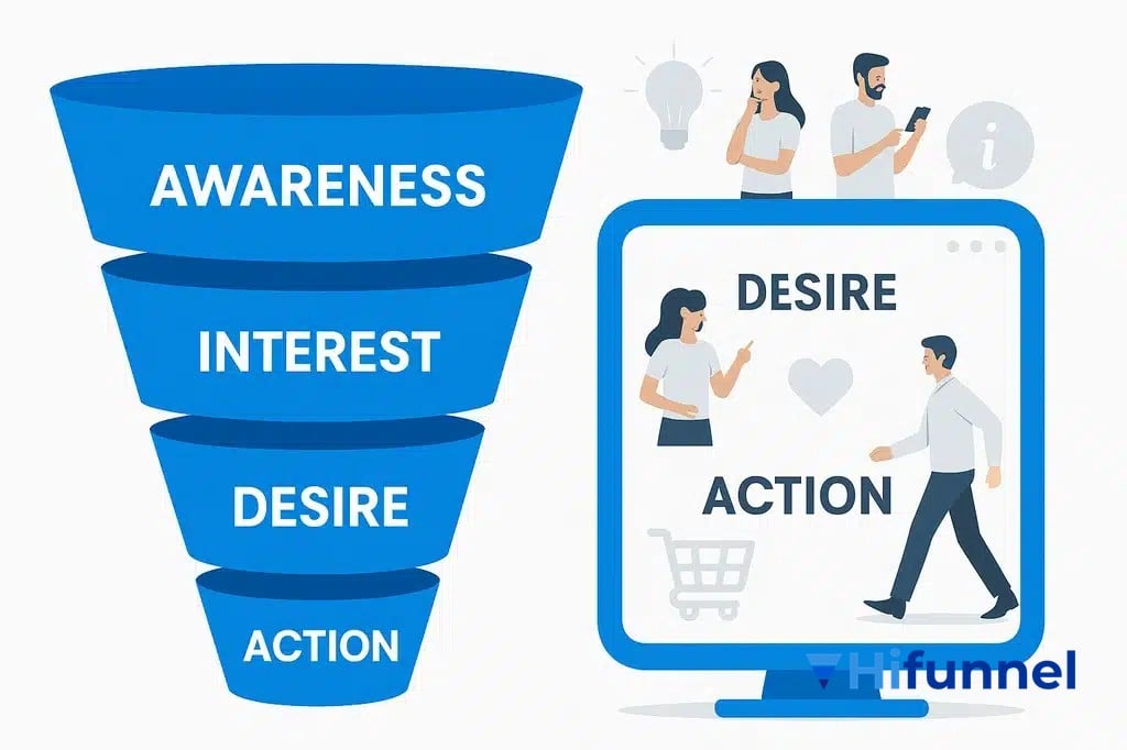 landing page trong phễu bán hàng - hành trình khách hàng trong phễu