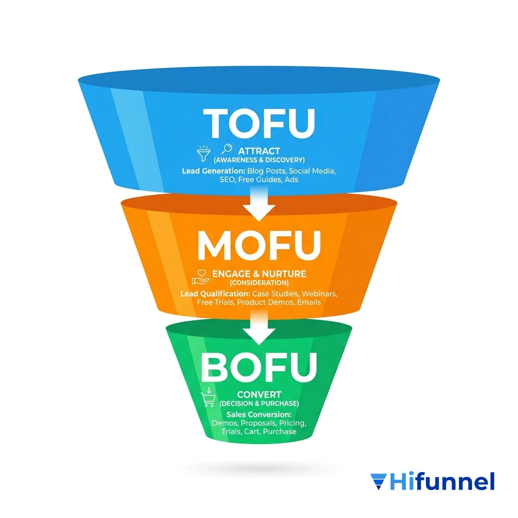 Mô hình phễu bán hàng TOFU-MOFU-BOFU trong kinh doanh trực tuyến