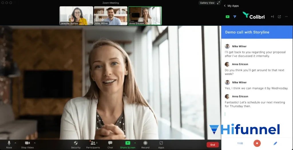 Giao diện học online của ứng dụng Zoom