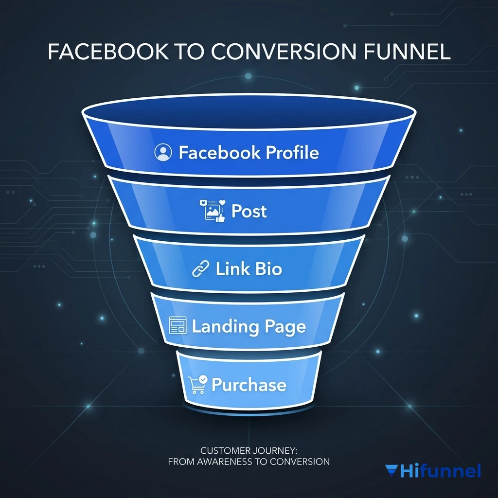 thương hiệu cá nhân facebook - sơ đồ phễu chuyển đổi Creator