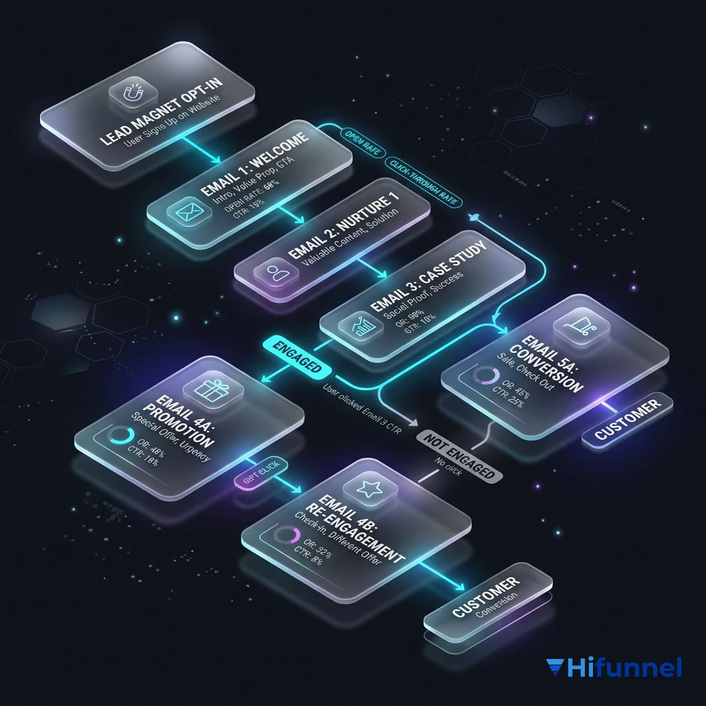 Quy trình email funnel tự động chăm sóc và nuôi dưỡng học viên tiềm năng