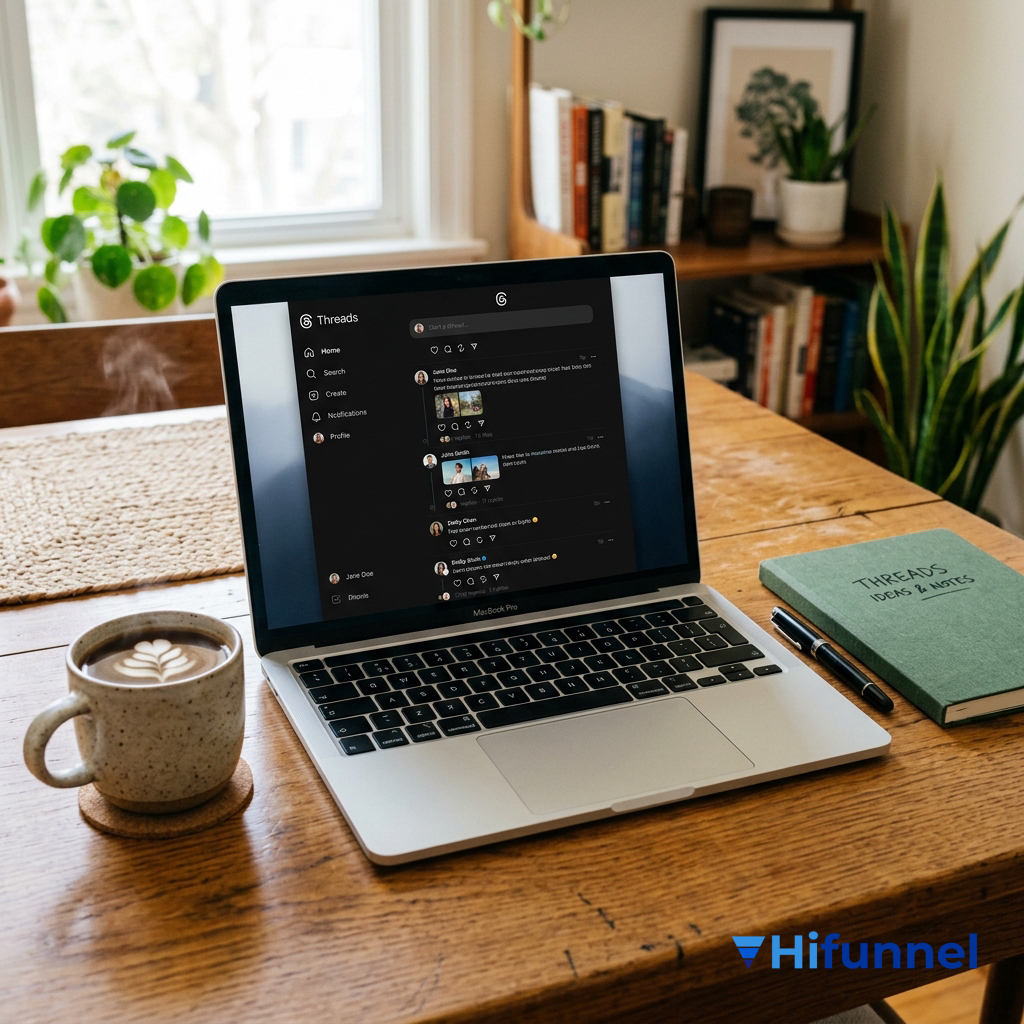 giao diện Threads trên laptop thực tế